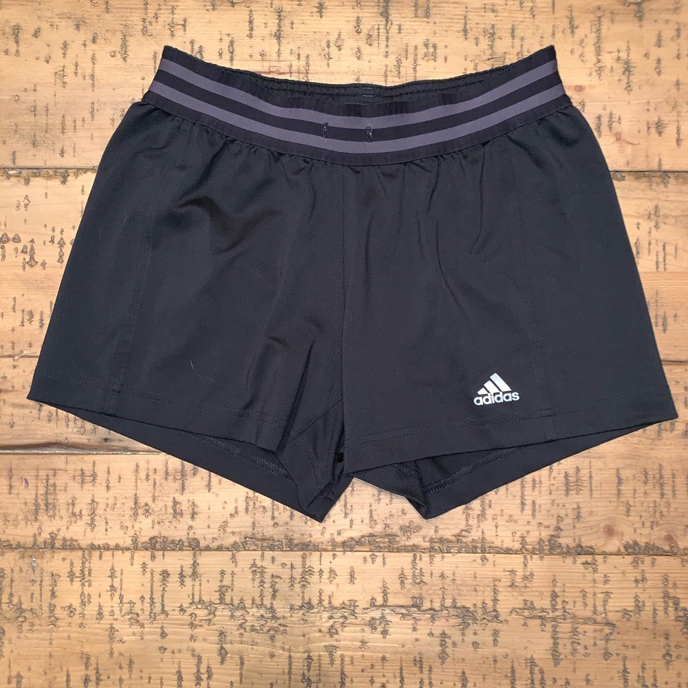 black adidas soccer shorts